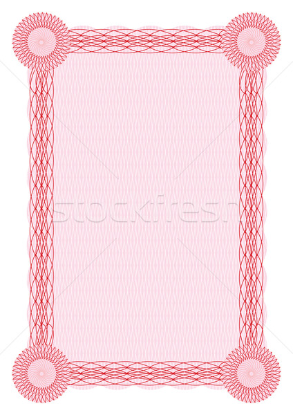 Vector guilloche red border for diploma  Stock photo © Elisanth