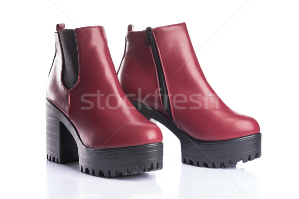 Pair of red autumn boots  Stock photo © Elisanth