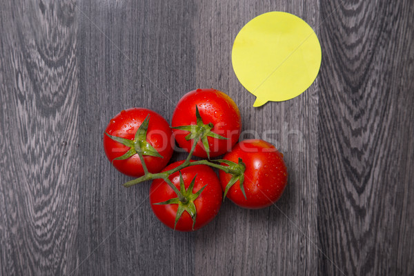 [[stock_photo]]: Haut · vue · fraîches · tomates · bulle · gris