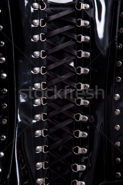 Close-up shot of black waist training corset  Stock photo © Elisanth