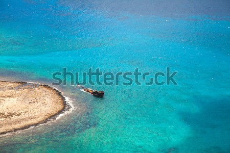 Foto d'archivio: Vecchio · pirata · nave · bella · isola · spiaggia