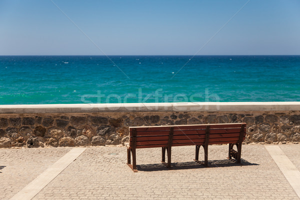 Bench deck with beautiful sea view  Stock photo © Elisanth