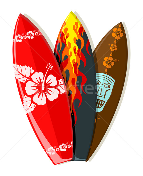 Vector surf mar azul viaje rojo Foto stock © Elisanth