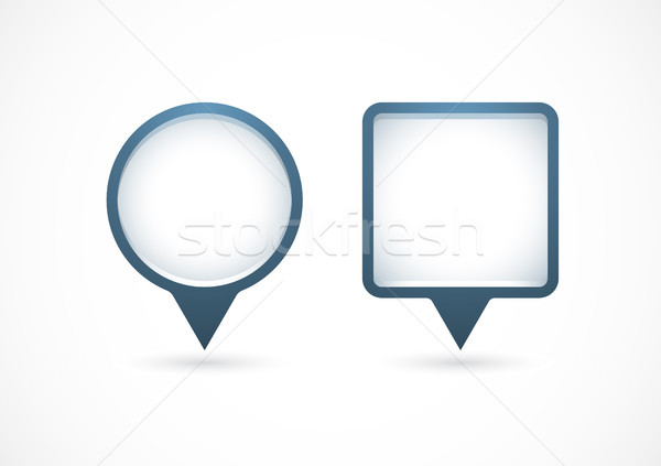 Stock photo: Vector blue and white pointers 