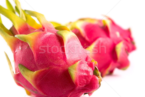 Close-up shot of three exotic dragon fruits   Stock photo © Elisanth