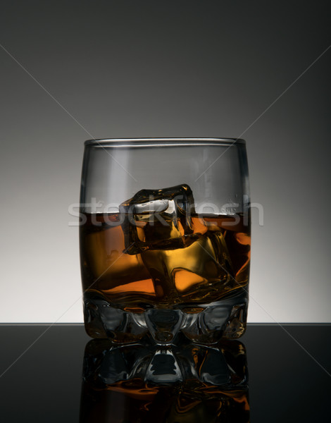 Whiskey glass with ice cubes  Stock photo © Elisanth