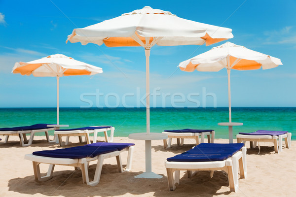 Umbrellas and chairs  Stock photo © Elisanth