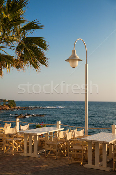 Outdoors cafe with sea view  Stock photo © Elisanth