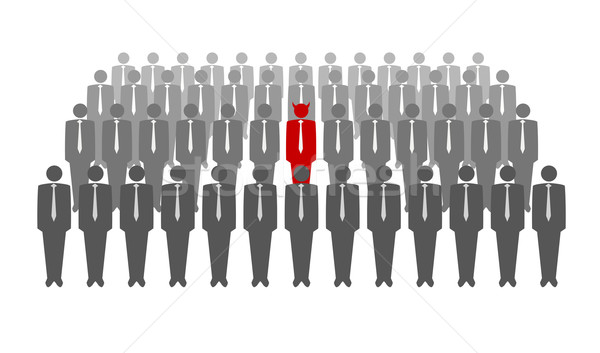 Vector illustration of red devil in crowd  Stock photo © Elisanth