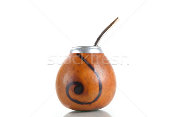 Argentinean Calabash cup with Bombilla  Stock photo © Elisanth