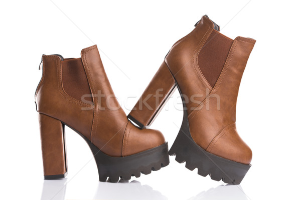 Studio shot of stylish brown autumn boots  Stock photo © Elisanth