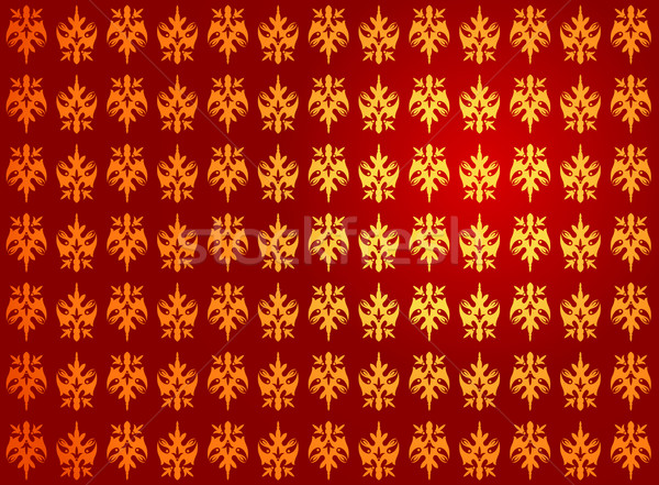 Golden red royal pattern Stock photo © Elisanth