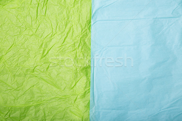 Lime green and baby blue wrinkled paper textures  Stock photo © Elisanth