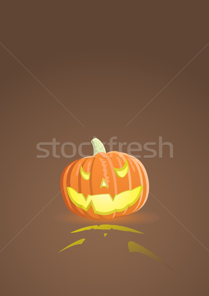 Vector illustration of an evil pumpkin Stock photo © Elisanth