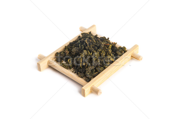 Small bamboo serving tray with Tie Guan Yin Oolong tea  Stock photo © Elisanth