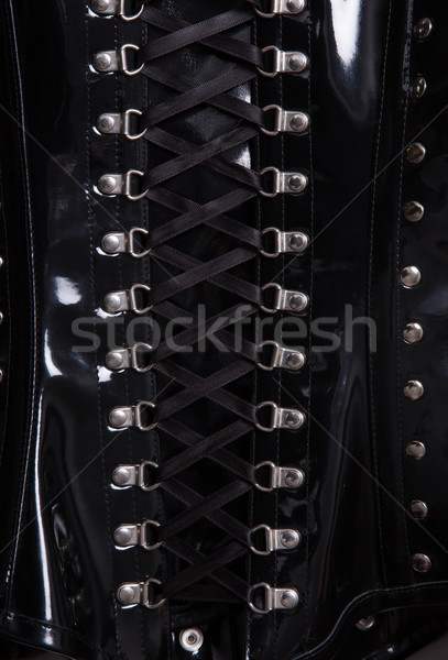 Vista posterior fetiche cintura formación corsé negro Foto stock © Elisanth