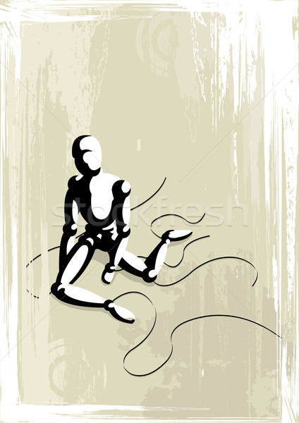 Vector illustration of a lonely dramatic puppet   Stock photo © Elisanth
