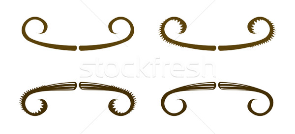 Vector simple mustaches  Stock photo © Elisanth