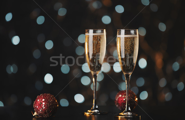 Holiday champagne glasses  Stock photo © Elisanth