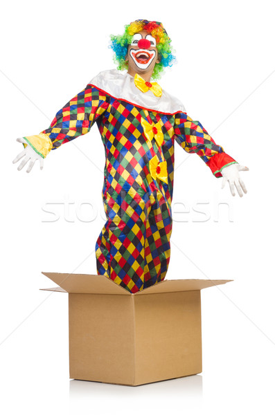 Clown jumping out of the box Stock photo © Elnur