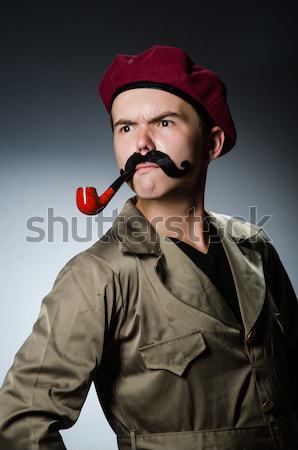 Man in safari hat in hunting concept Stock photo © Elnur