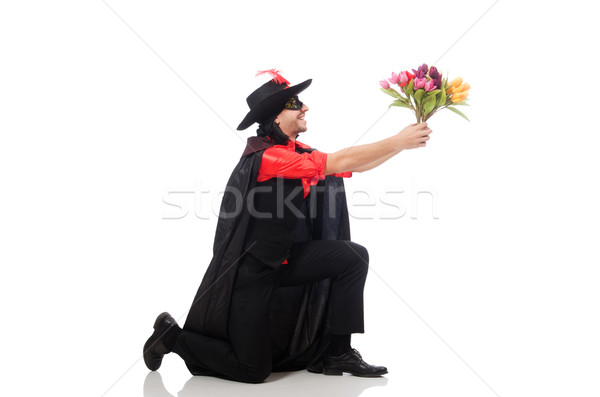 Young man in carnival coat isolated on white Stock photo © Elnur