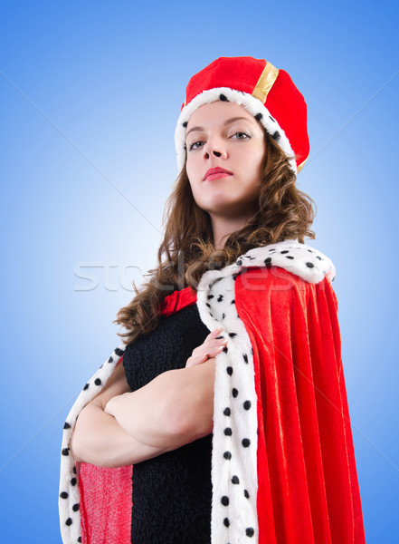 Stockfoto: Koningin · zakenvrouw · helling · werk · zakenman · uitvoerende