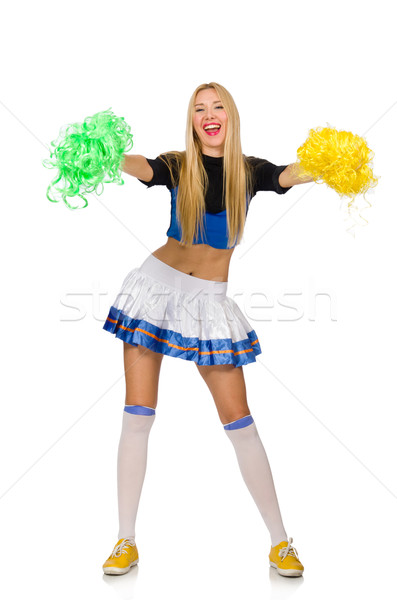 Woman cheerleader isolated on the white Stock photo © Elnur