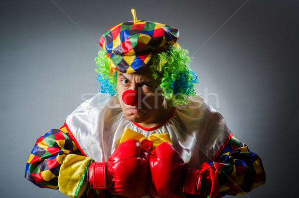 Funny Clown komisch Feld traurig Spaß Stock foto © Elnur