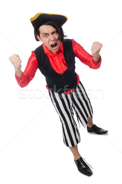 Funny pirate isolated on the white Stock photo © Elnur