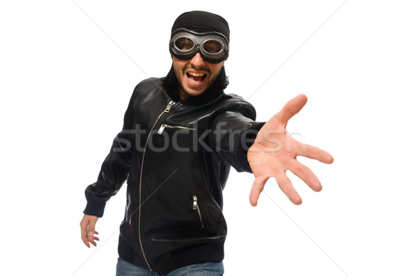 Young man with aviator glasses on white Stock photo © Elnur