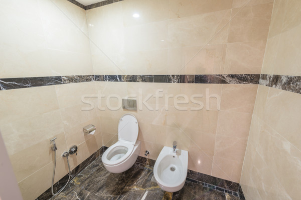 Toaletă modern design interior proiect acasă hotel Imagine de stoc © Elnur