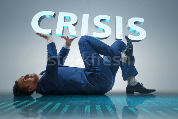 Businessman in crisis business concept Stock photo © Elnur