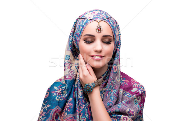 мусульманских женщину моде изолированный белый красоту Сток-фото © Elnur