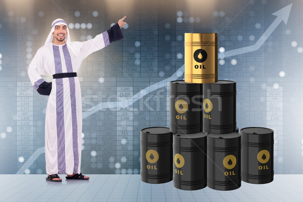 The arab businessman in oil price business concept Stock photo © Elnur