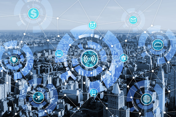 Internet of things concept in the city Stock photo © Elnur