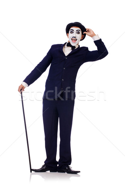 Personification of Charlie Chaplin on white Stock photo © Elnur