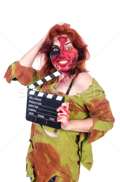女性 吸血鬼 孤立した ファッション 映画 血液 ストックフォト © Elnur