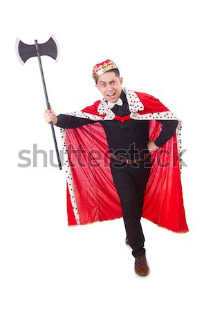 Executioner in red costume with axe on white Stock photo © Elnur