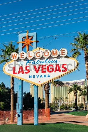 Beroemd Las Vegas teken heldere weg Stockfoto © Elnur