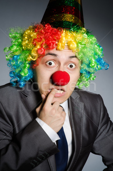 Clown businessman in funny concept Stock photo © Elnur