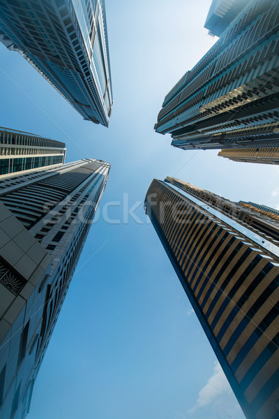 Tall Dubai Marina skyscrapers in UAE Stock photo © Elnur