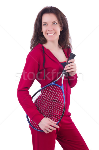 Stock photo: Woman in red costume in sports sporting concept