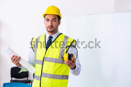 Industrielle travailleur isolé blanche homme construction [[stock_photo]] © Elnur