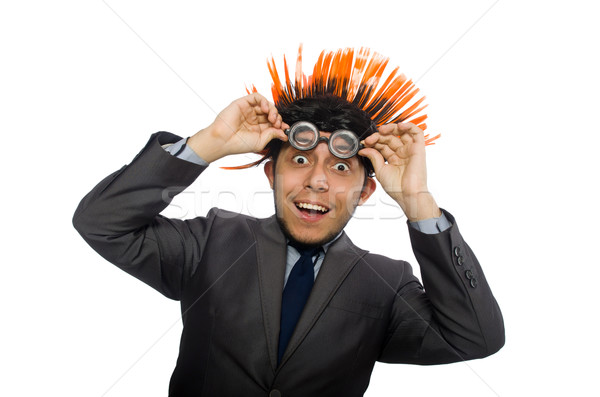 Funny man with mohawk hairstyle Stock photo © Elnur