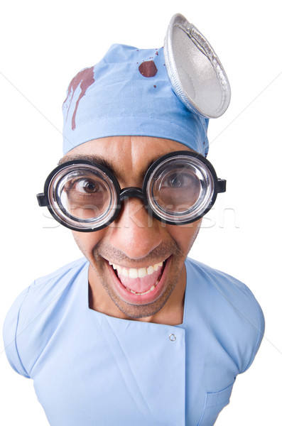 Funny doctor isolated on white Stock photo © Elnur