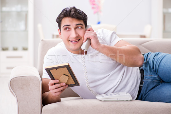 The young man in sad saint valentine concept Stock photo © Elnur