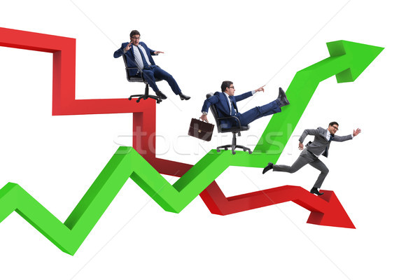 Businessman in crisis and recovery concept Stock photo © Elnur