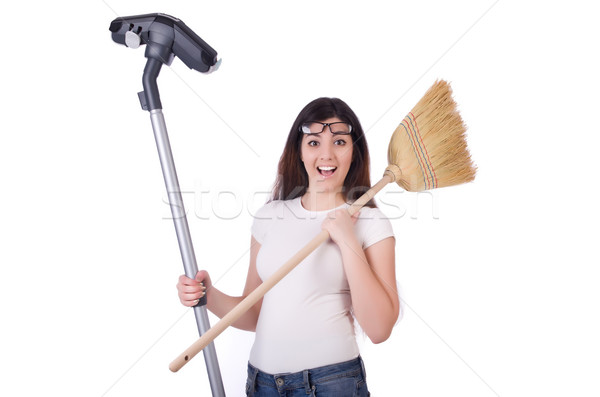 Woman doing housekeeping stuff at home Stock photo © Elnur