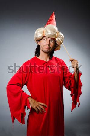 Wizard in red costume isolated on white Stock photo © Elnur